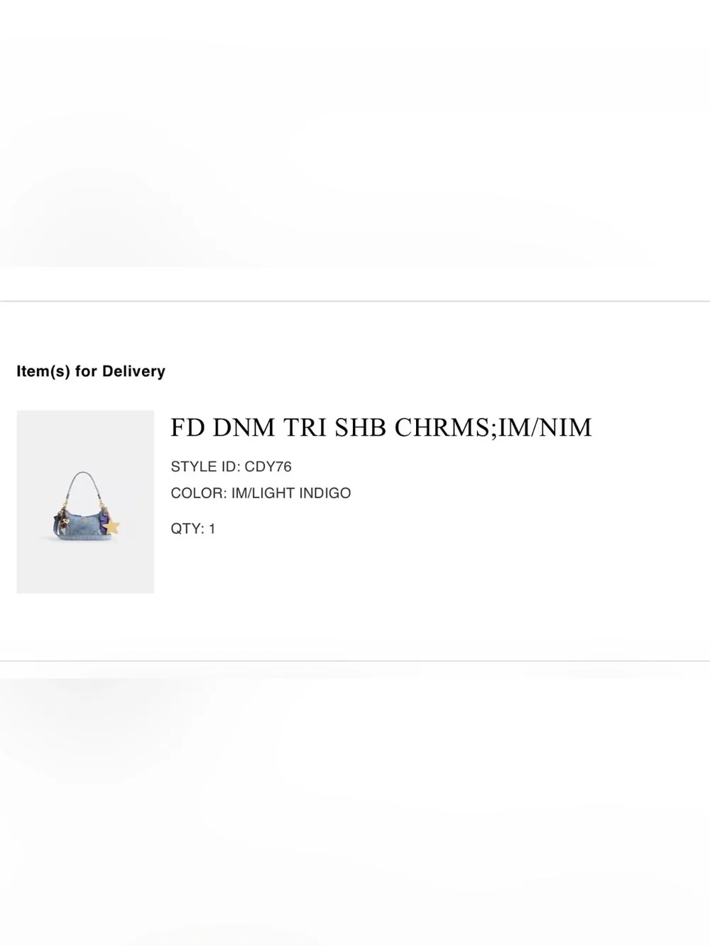 COACH Teri Loved Denim Shoulder Bag